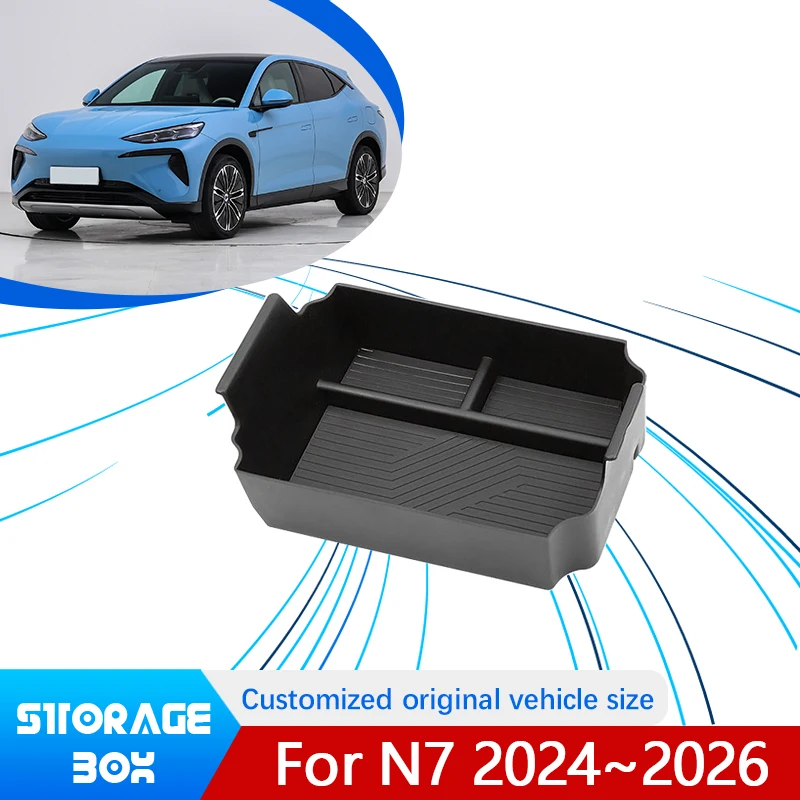 

For Denza N7 2023 2024 2025 1 Seat Indoor Central Upper Layer Console Car Armrest Storage Box Holder Interior Auto Accessories