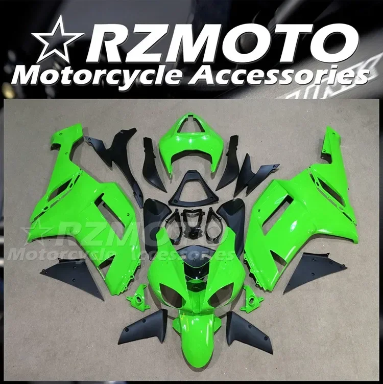 

4Gifts New ABS Full Fairings Kit Fit For KAWASAKI ZX-6R ZX6R 636 2007 2008 07 08 Bodywork Set Custom Green