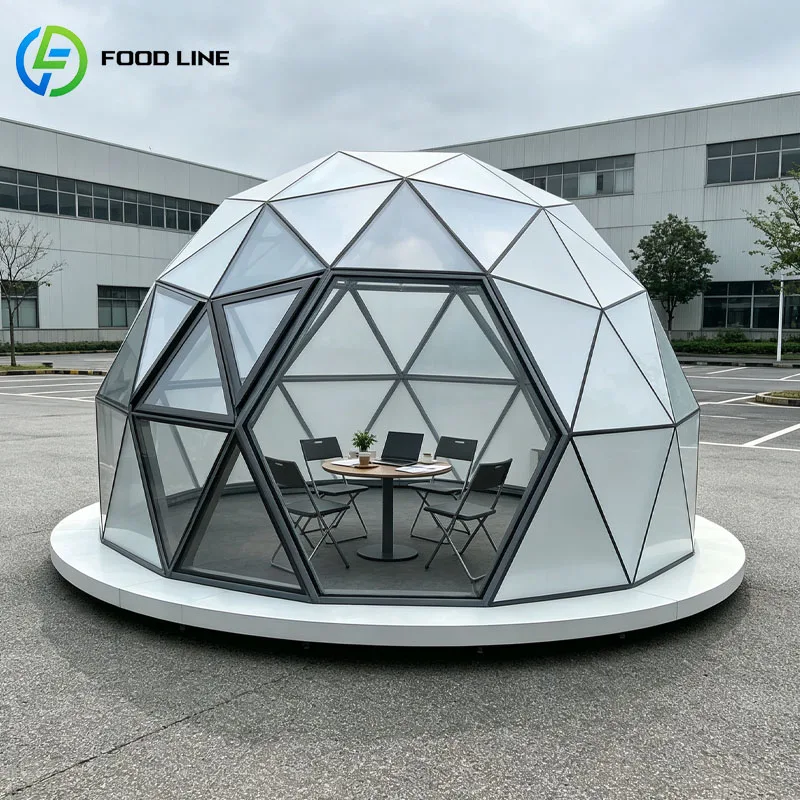 Prefab Glamping House Geodesic Dome Tent Luxury Glamping House Outdoor Resort Camping Villa Customized