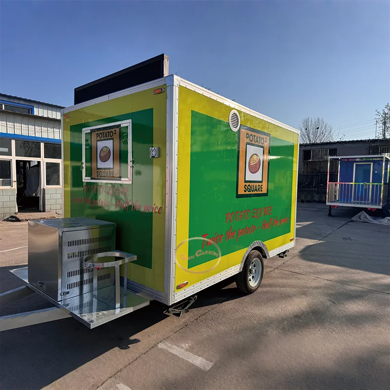 

Outdoor Food Trailer for Sale Fashionable Attractive Brightly Colored Catering Kitchen Trailers