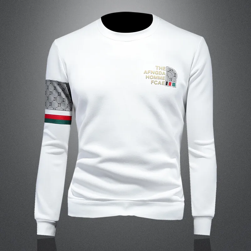 

Мужская толстовка с вышивкой, с капюшоном, с длинным рукавом, повседневная базовая футболка, корейская модная футболка, весенняя новинка, свободный крой