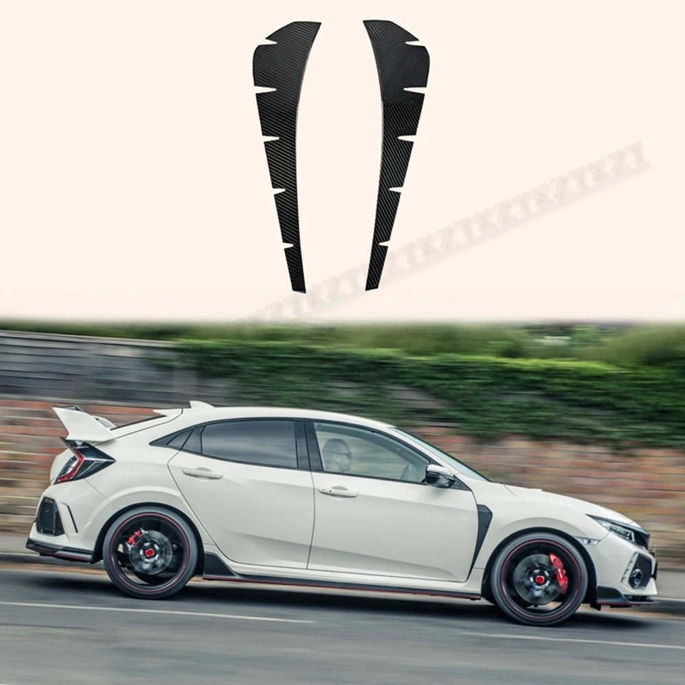 For Honda Fk8 Civic Type-R Oem Front Fender Vents Stick On (For Oem Front Fender) Carbon Fiber