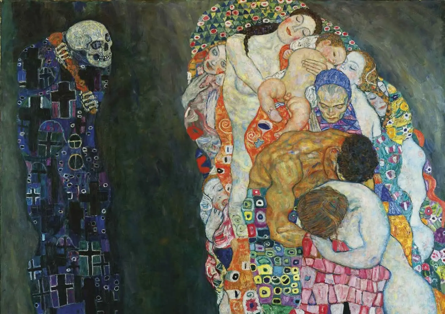 Gustav Klimt - Death and Life Print Art Canvas Poster For Living Room Decor Home Wall Picture