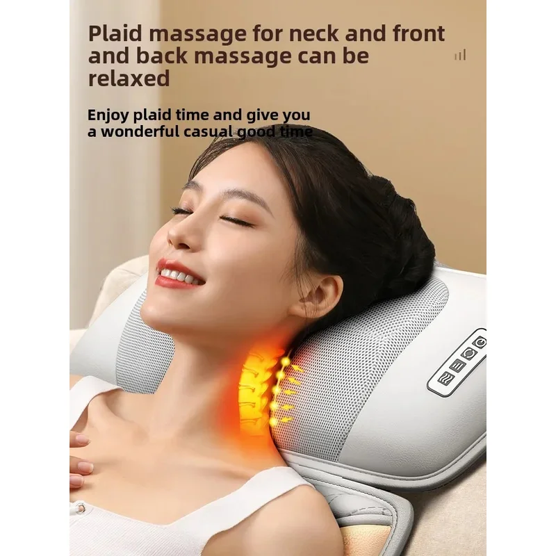 Increase Widen Lengthen Airbag Heated Neck Massager Full Body Massage Mat Mattress Traction Lumbar Vibration with Remote Control