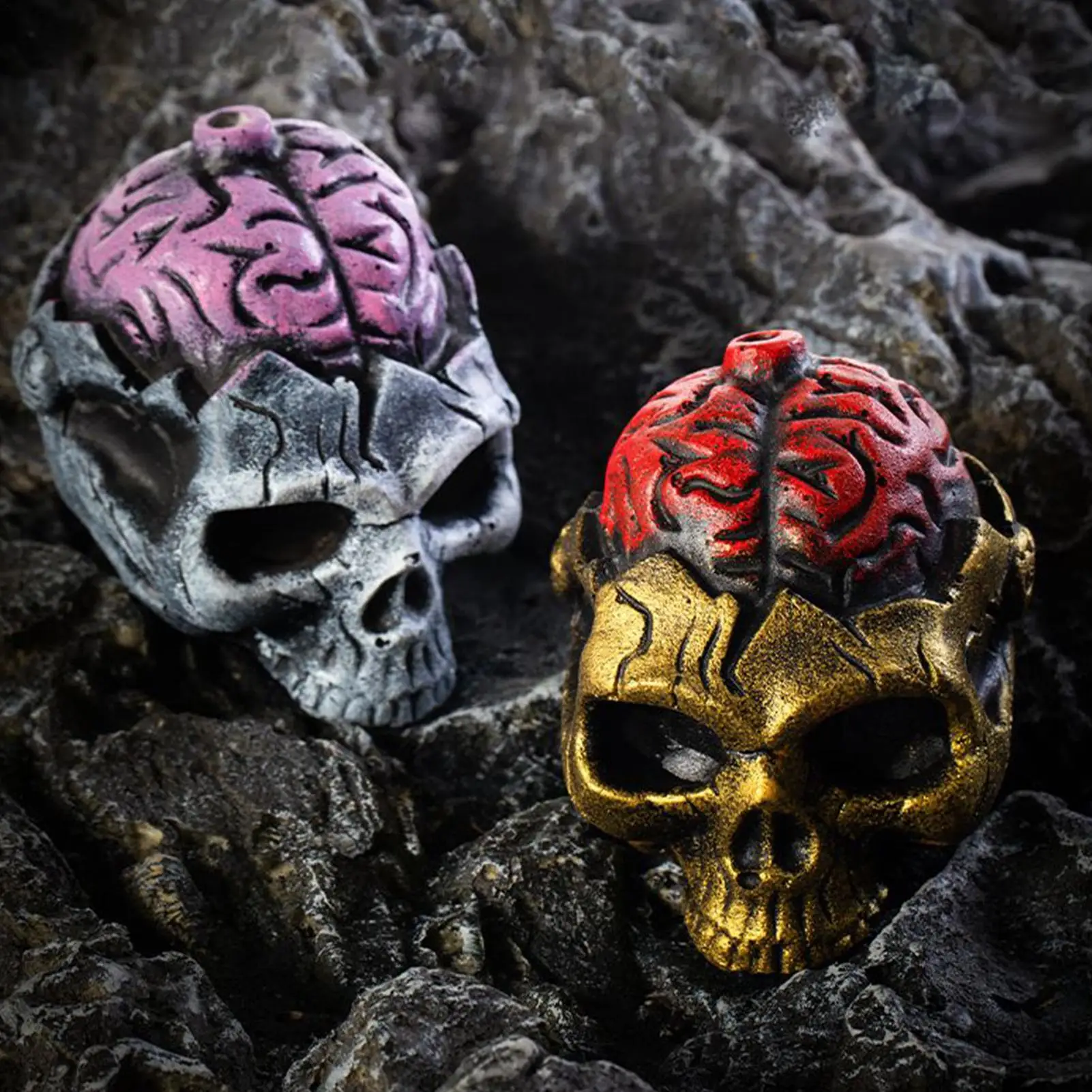 スケルトンホイッスルハロウィンスカルヘッド怖い脳デザインいたずら警告ツール若者のための写真プロップキャンプハイキング夜間