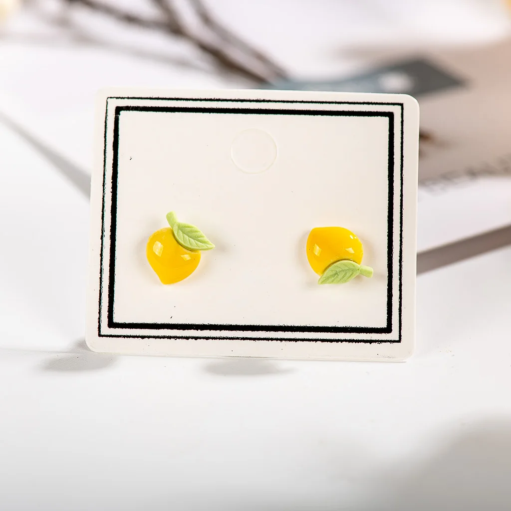 Small And Exquisite Colorful  Fruit Peach Ceramic Earrings Hand Painted  Gothique Accessories Jewellery Aretes De Mujer #XN342