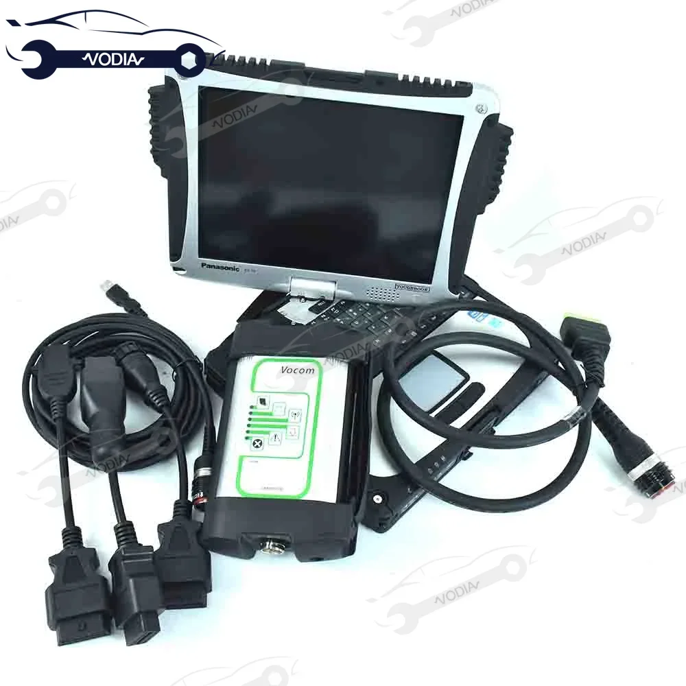 For 88890300 Vocom Interface Truck Diagnose 88890300 Excavator Diagnostic Tool+ CF19 laptop