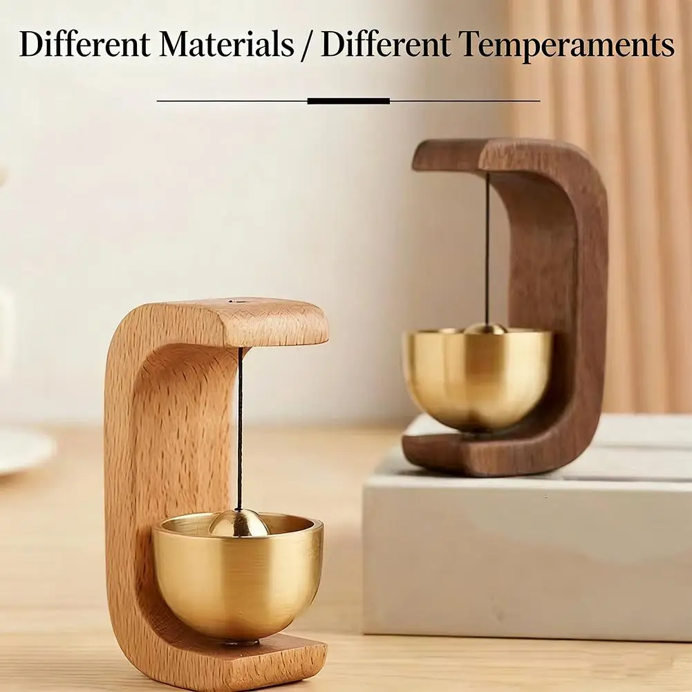 Magnetic Door Wind Chime Entry Reminder Bell Wooden Metal Hanging Decor Indoor Outdoor Art Ornament Perfect For Birthday Gift