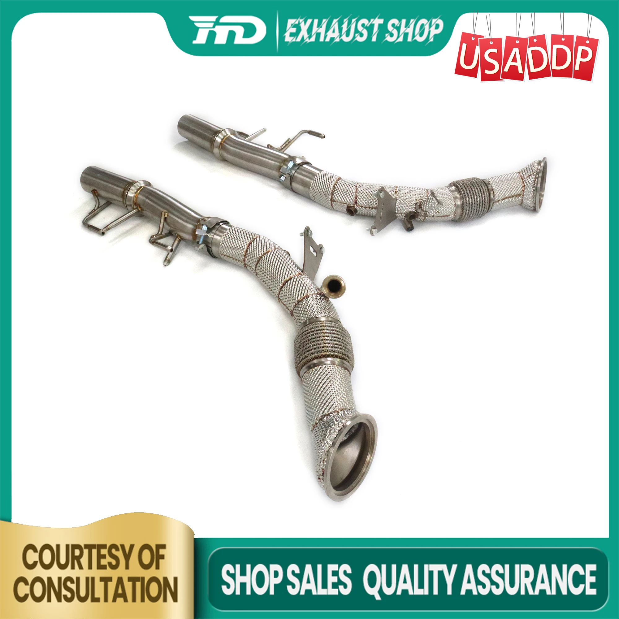 

Downpipe Catback for Ferrari SF90 Stainless steel Exhaust system with Catalytic Converter High performance