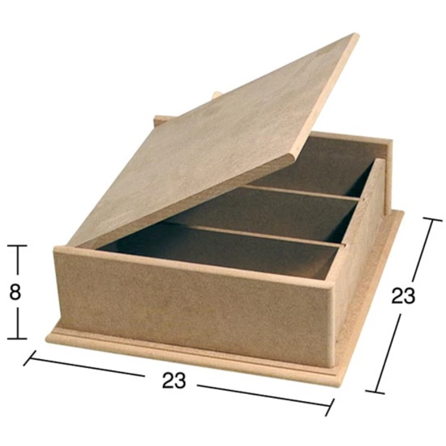 KU217 pcs set Tea Box, Dyeable Raw Wood Box