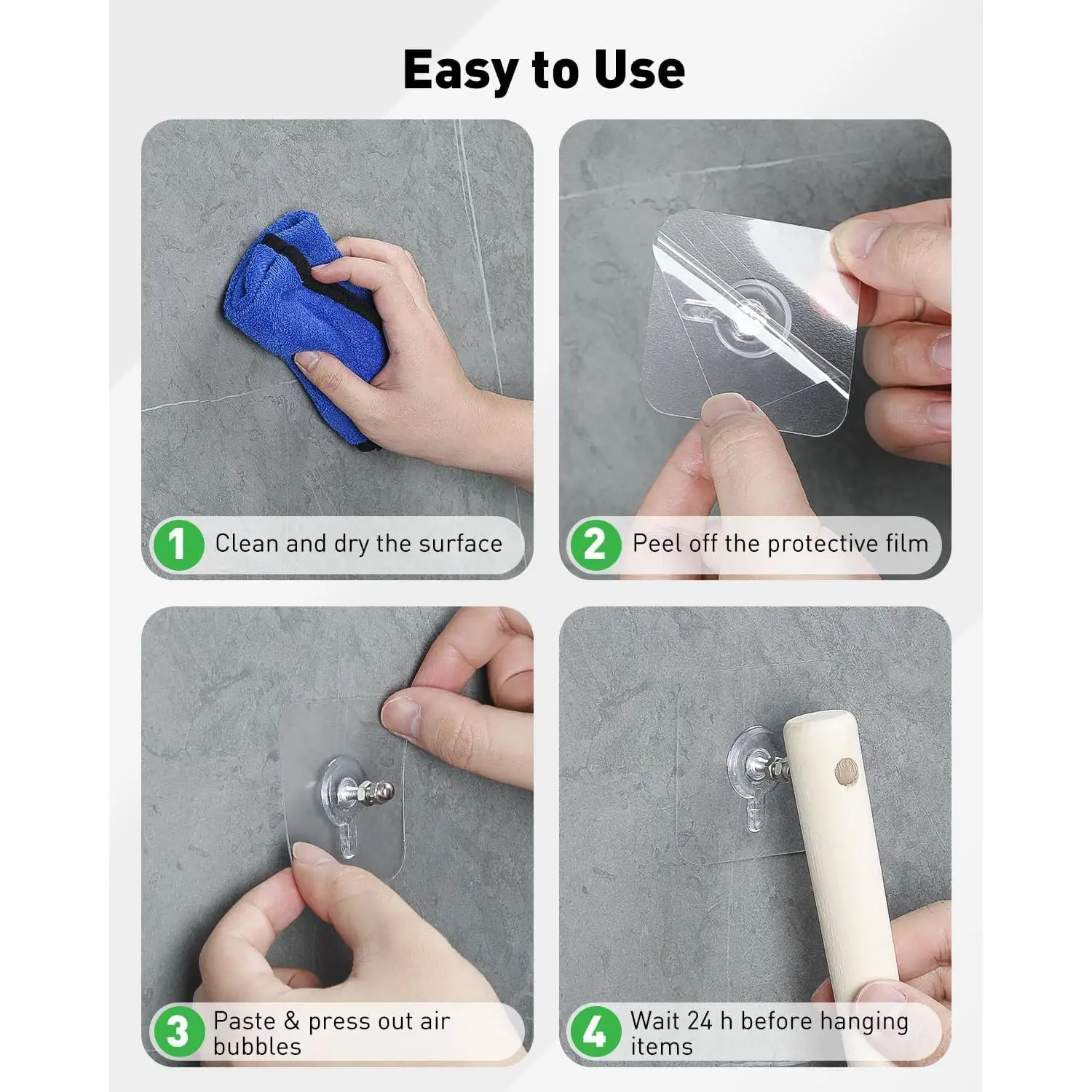 8Pcs No Trace Nails Photo Frame Hooks Punch-Free Strong Adhesive Wall Hooks Invisible Screws for Wedding Photos Wall Hanging