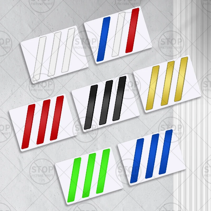 Car Sticker Three Color Decorative Strips Logo 3D Decal Badge Rear Trunk Emblem For Peugeot RCZ 306 307 207 5008 508 2008 3008