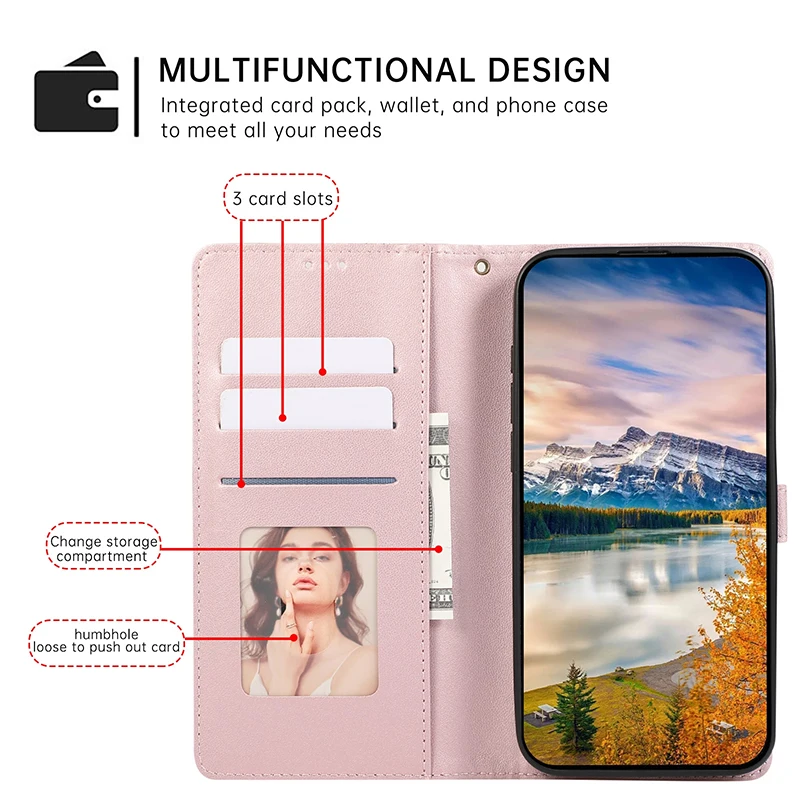 Wallet Leather Cover Case For Samsung Galaxy S26 Ultra S25 FE S24 S23 S22 Plus A54 A56 A17 A35 A15 A16 A26 A36 A57 A34 A55