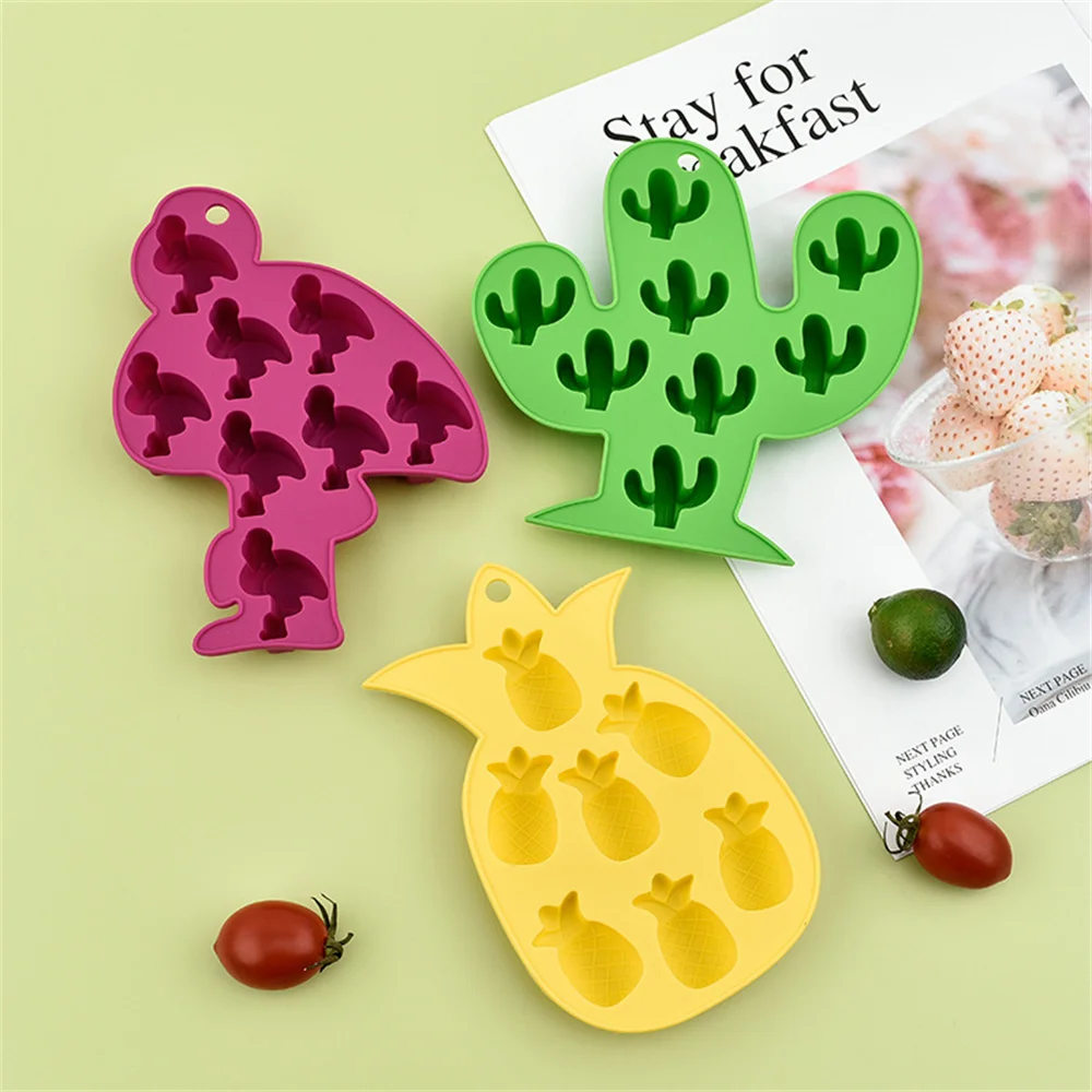 Silicone Ice Lattice Mold Creative Silicone Cactus Making Ice Mold Firebird Pineapple Ice Lattice Household Handmade Ice Mold