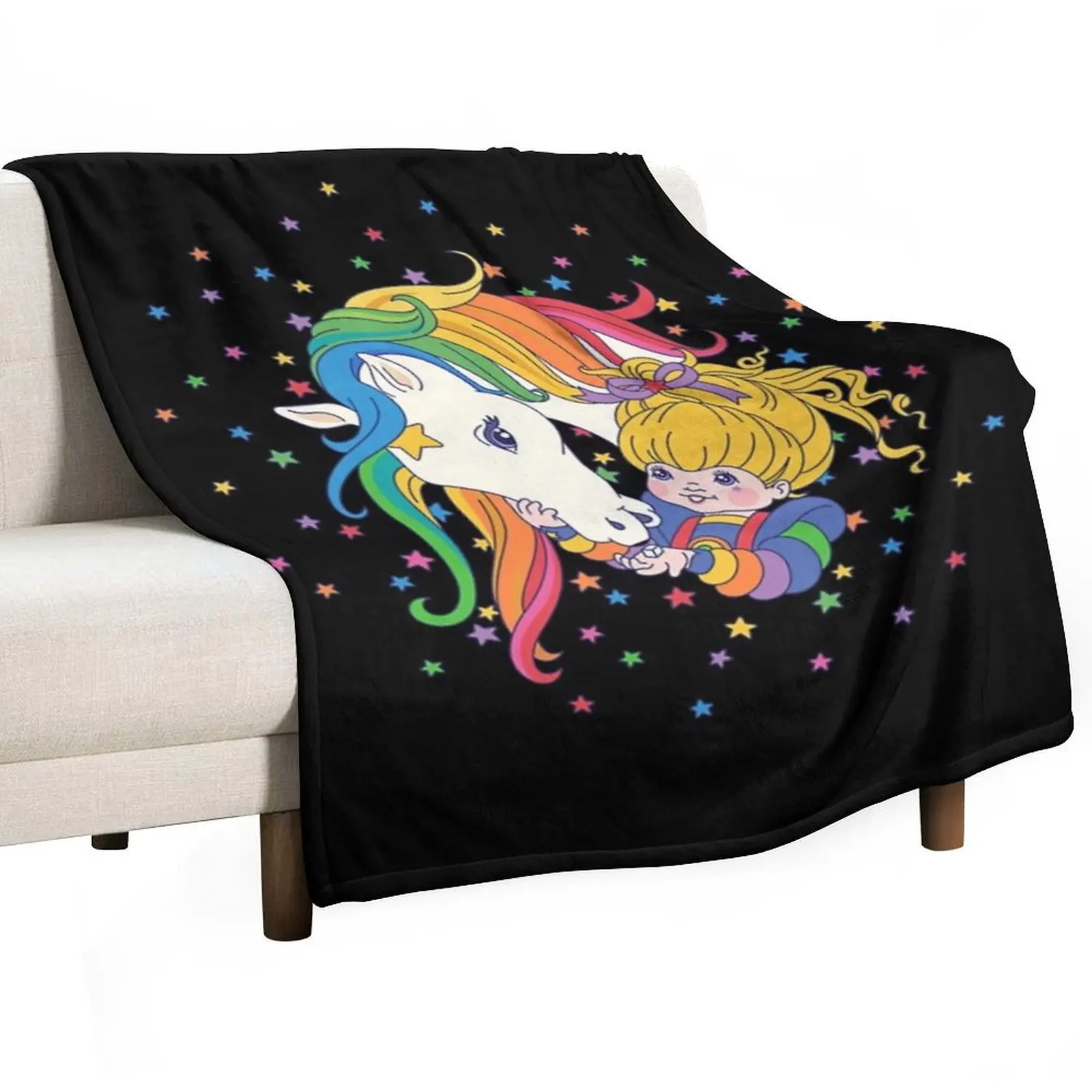 Rainbow & Starlite Throw Blanket Thermals For Travel Picnic Blankets