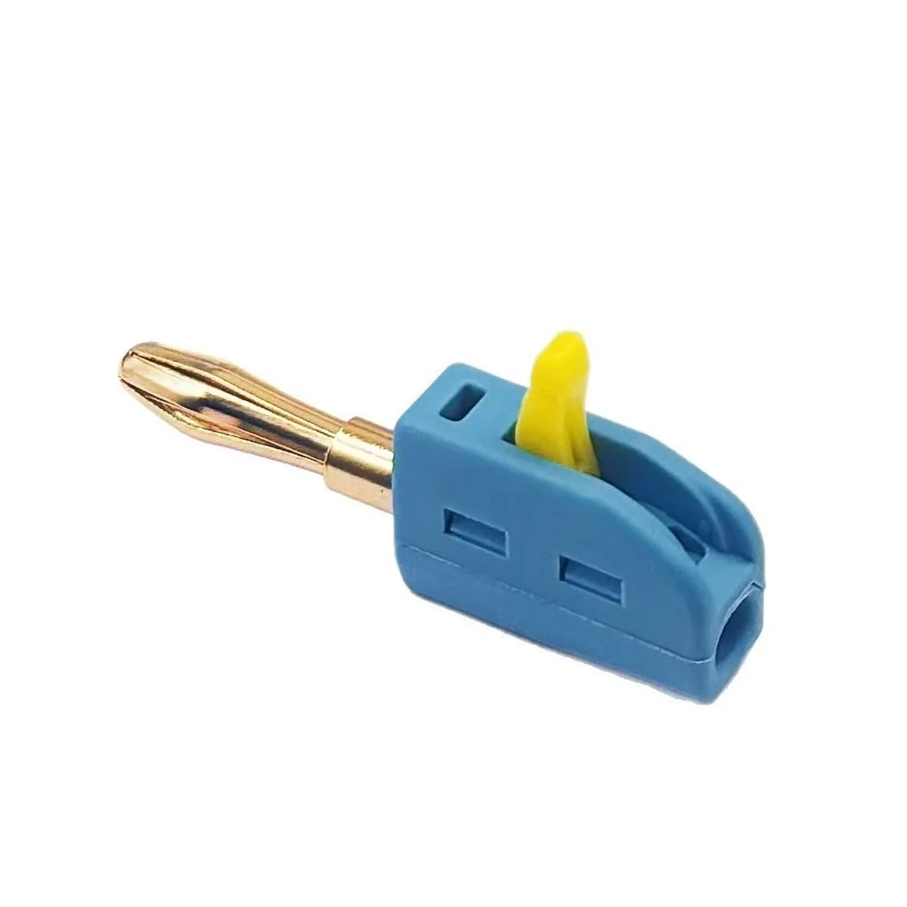 1PCS 4mm Solderless Banana Plug Quick Crimp Terminal Gold Plated Copper 32A 250V Wire Range 0.2-2.5mm² Banana Plug Connector