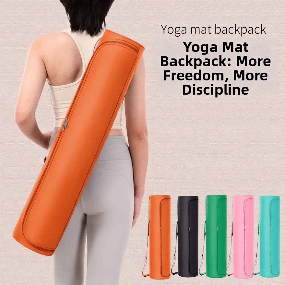 Large Capacity Yoga Mat Bag Adjustable Strap Drawstring Gym Mat Cover Waterproof Multifunction Pilates Mat Backpack Men Women