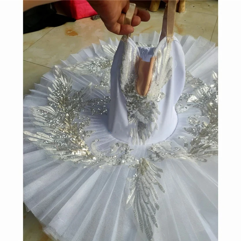 Classic Professional Ballet Tutu Adult Kids White Swan Lake Pancake Tutu Ballerina Party Dance Costume Ballet Dress Girls Women