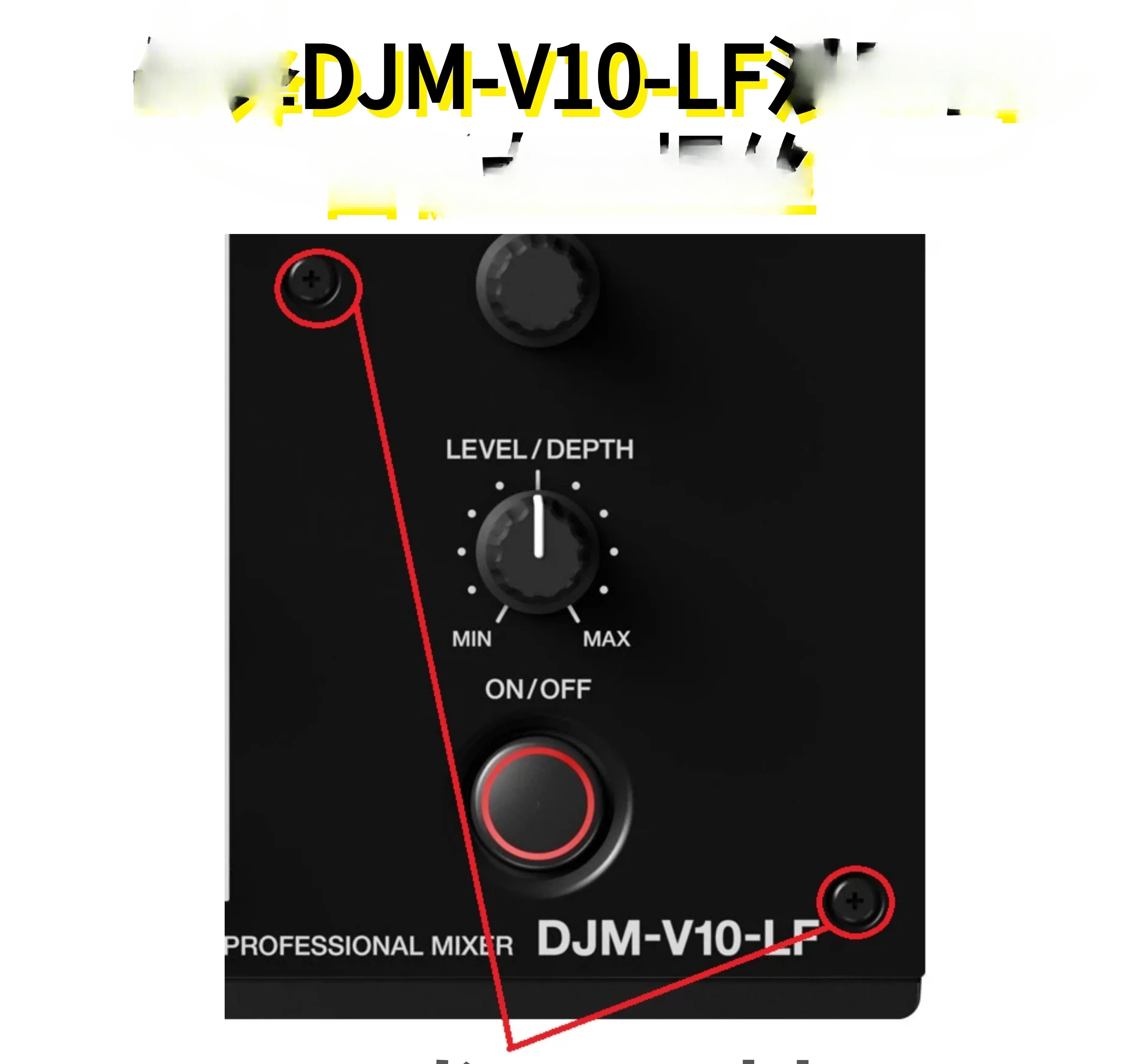 Black screw suitable for Pioneer DJM-V10-LF mixer disc player panel on Pioneer