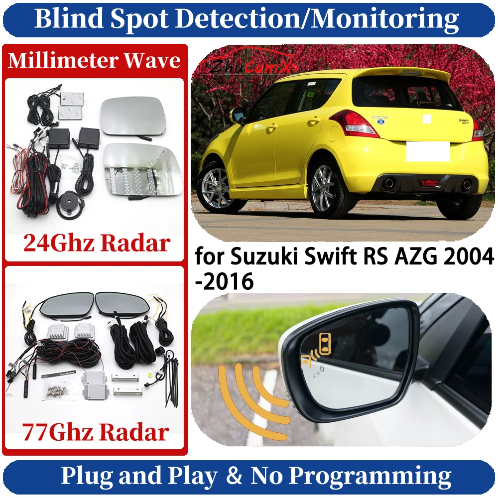 Car Blind Spot Monitoring/Detection System for Suzuki Swift RS AZG 2004-2016 Night Driving Side Lane Change Warning Safe Assist