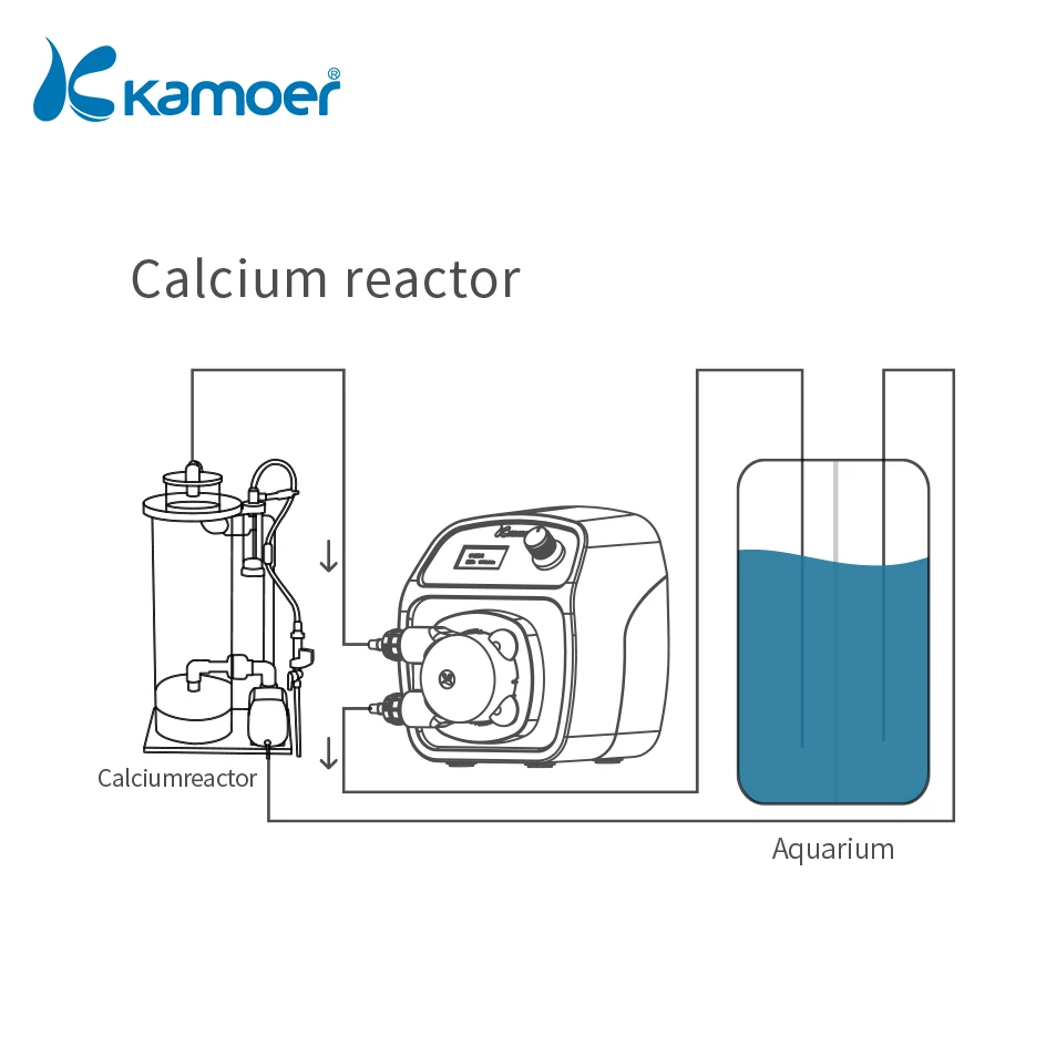 Kamoer X1 PRO T2 WiFi Dosing Pump With KPAS100 Peristaltic Pump For Aquarium Supporting iOS And Android Controlling 110ml/Min