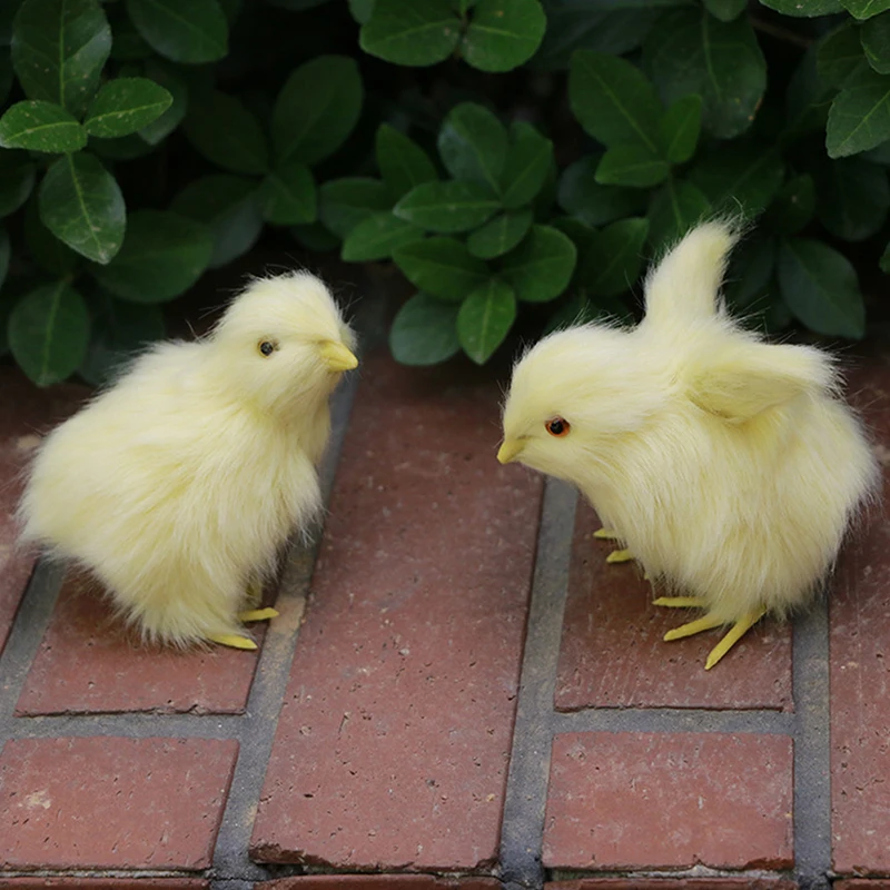 Muñeca de Animal peludo realista para niños, juguete de felpa suave de pollito de simulación, modelo de pollo cognitivo, sonido, regalo de Pascua