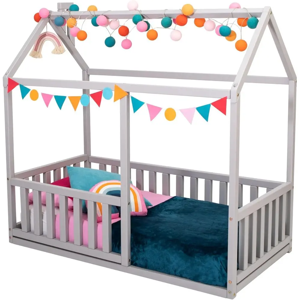 

Full-Size Toddler Bed with Slats for Kids