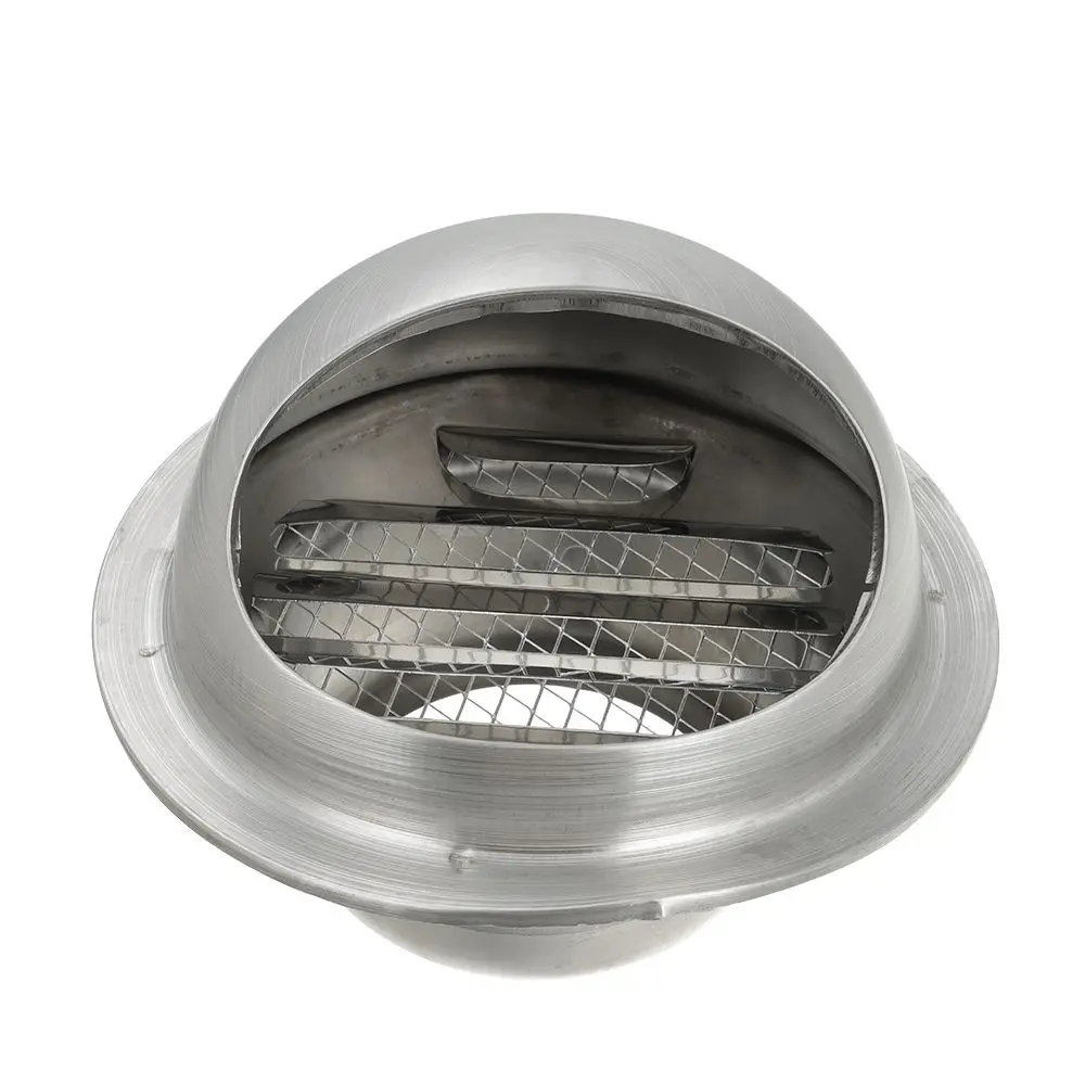 Stainless Steel Exterior Wall Ceiling Air Vent Various Size Ducting Ventilation Exhaust Grille Cover Vents Waterproof Cap