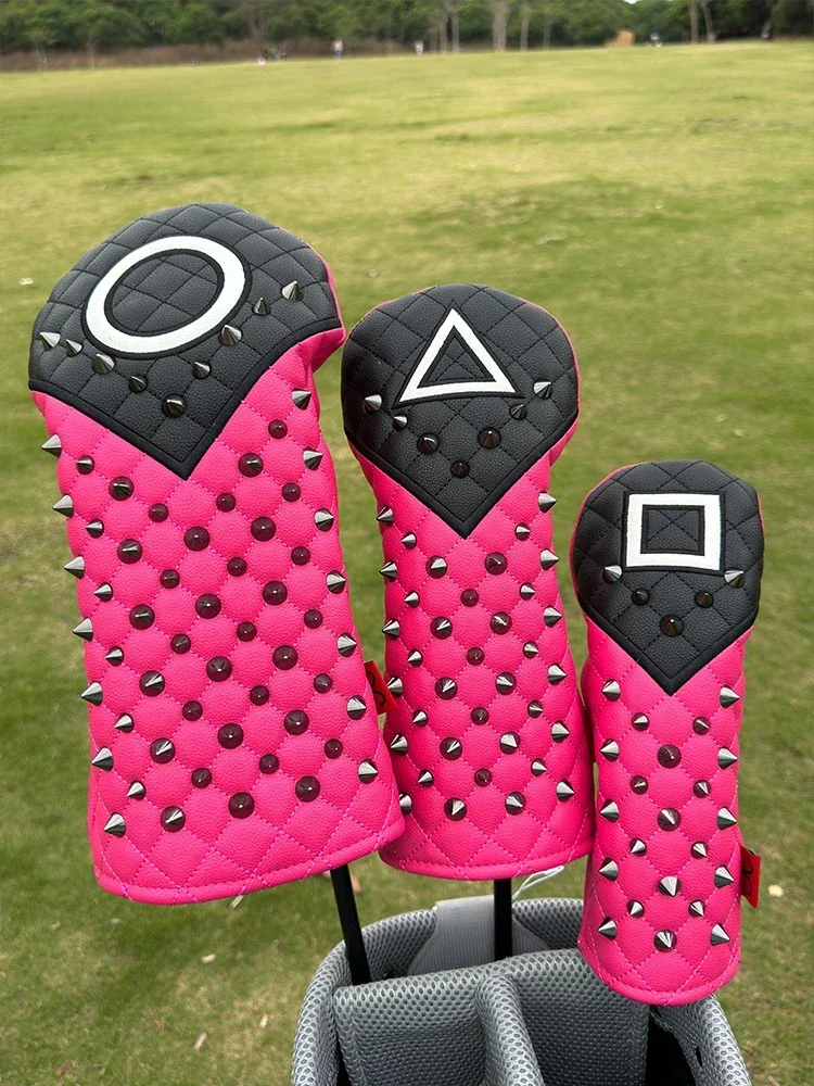 

New riveted golf club case # 1 Wooden fairway wood iron wood putter iron protective cap cover PU waterproof head cover