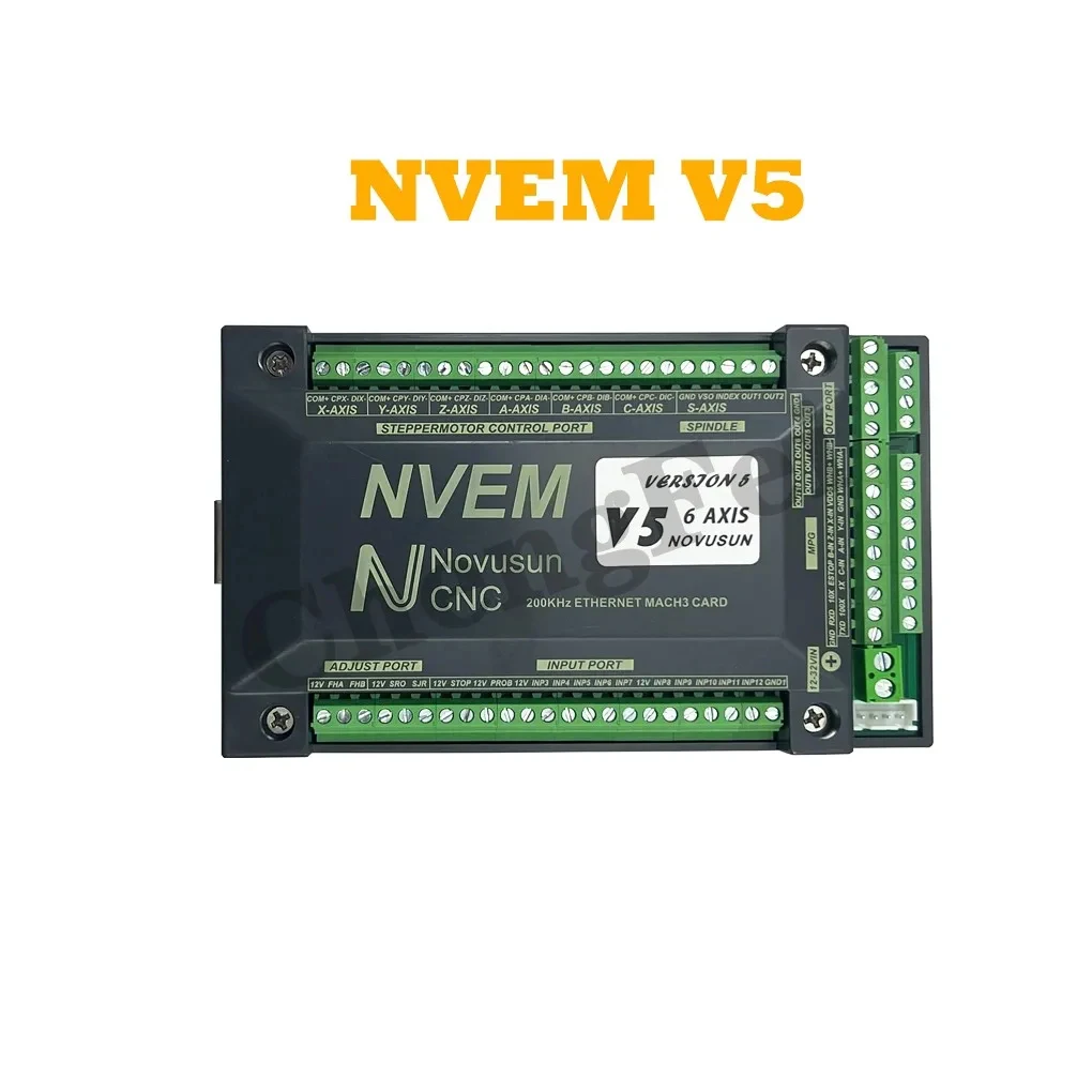 2023 Latest CNC motion controller NVEM V5 upgrade 3axis 4axis 5axis 6axis mach3 control card Ethernet interface