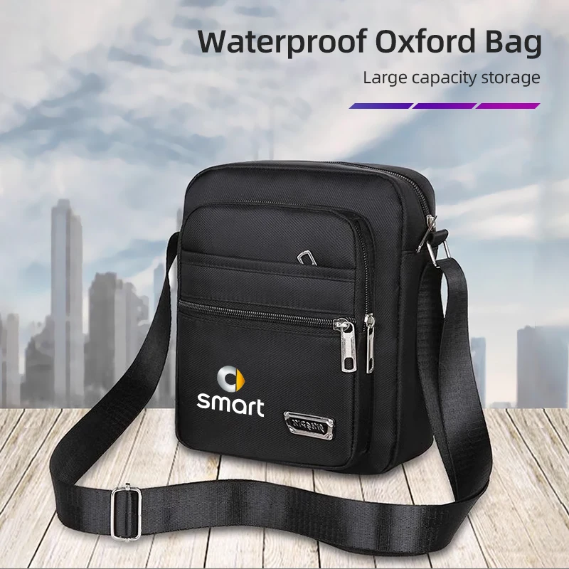 Car Shoulder Bag Sports Crossbody Bag Travel Backpack Men's Chest Storage Accessories For Smart Fortwo Forfour 451 453 450 2