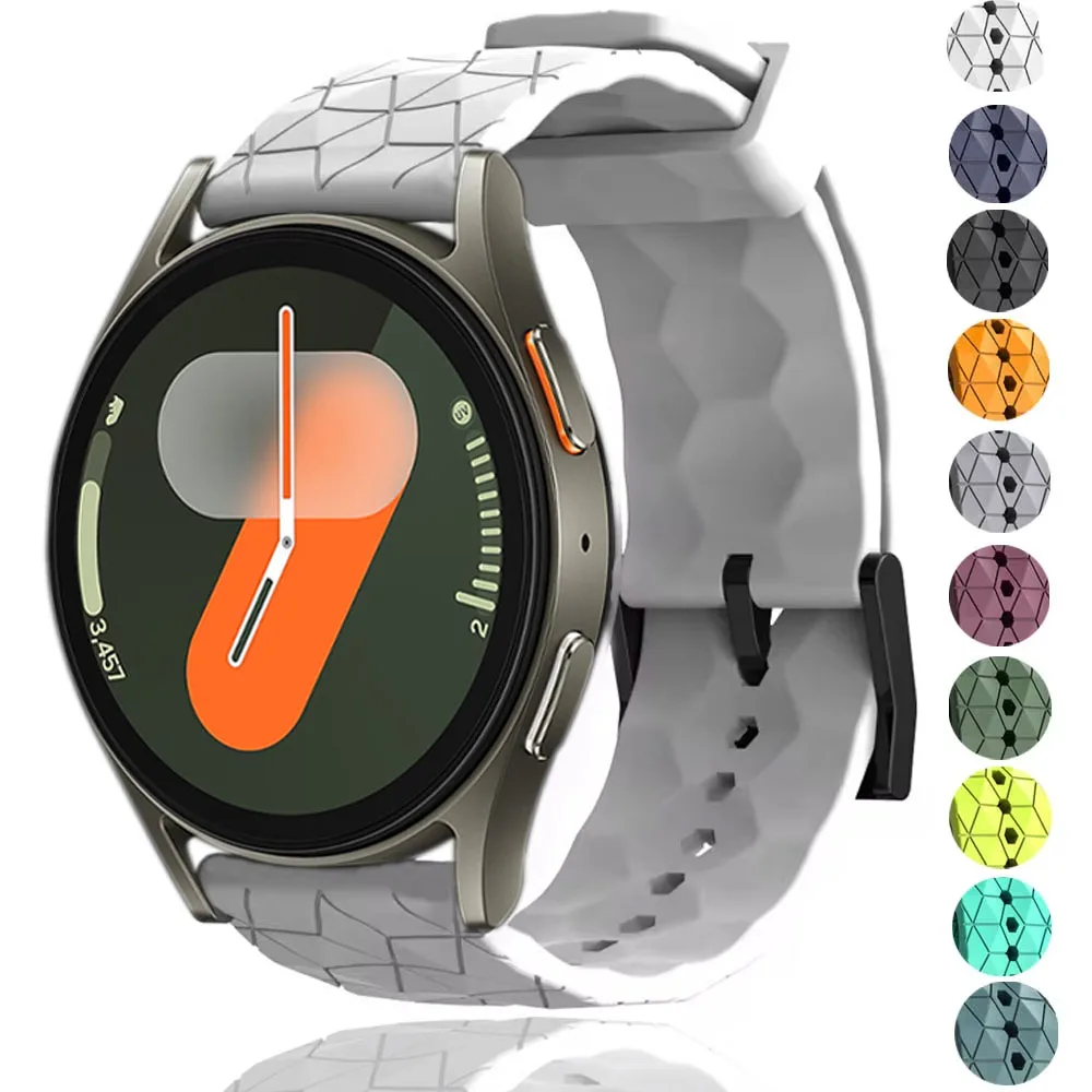 Correa deportiva suave de silicona de 20mm para Samsung Galaxy Watch 7 6 5 4 40mm 44mm 4 6 Classic 42/43/46/47mm 5Pro 45mm pulsera