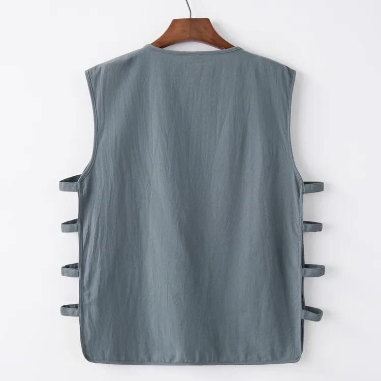 Men's Top Vest Customized Thin Cotton Chinese Style Tang Suit Oversize Plus Size