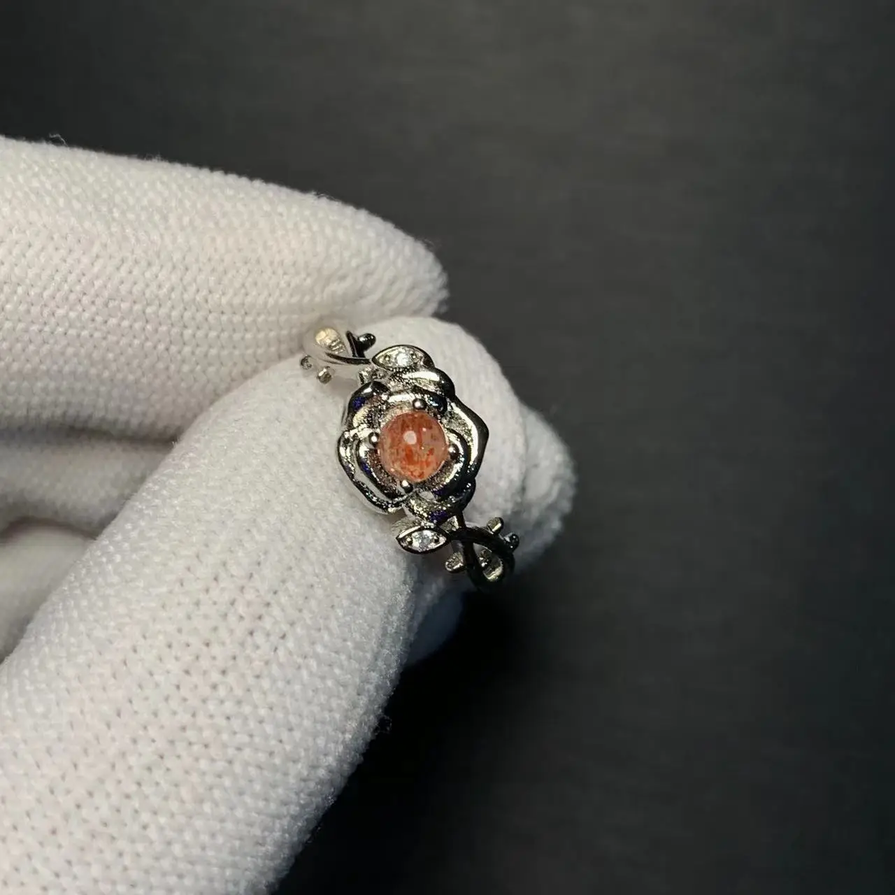 

Натуральное золотое кольцо Sanidine с солнечным камнем, регулируемое женское кольцо в форме сердца, ювелирные изделия для женщин, подарок, оптовая продажа, высокое качество, винтажное изысканное
