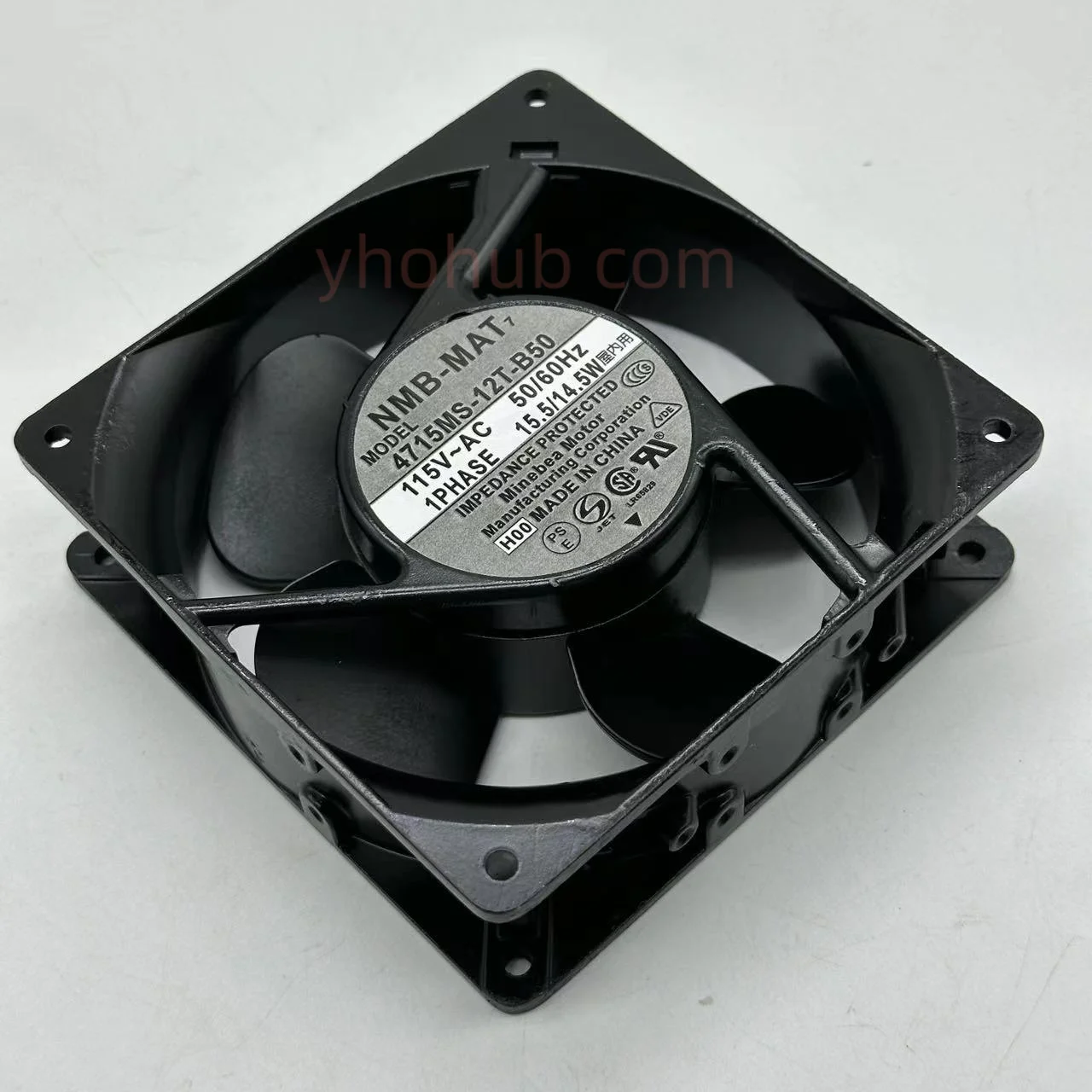 

NMB-MAT 4715MS-12T-B50 H00 AC 115V 15.5W 120x120x38mm Server Cooling Fan