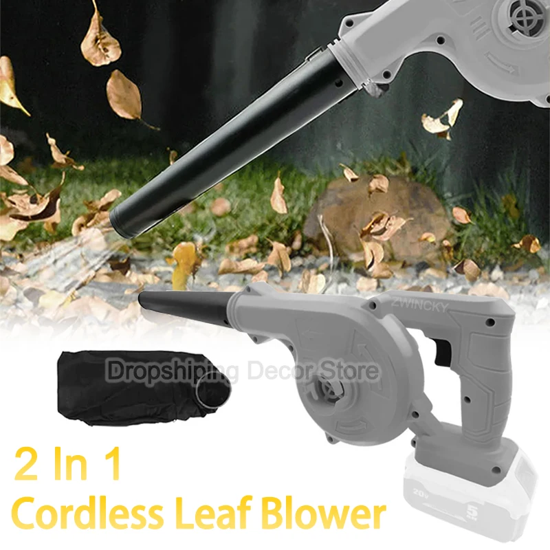 

2 In 1 Cordless Leaf Blower for Dewalt 20V Li-ion Battery Handheld Electric Jobsite Air Blower Portable Brushless Vacuum Cleaner