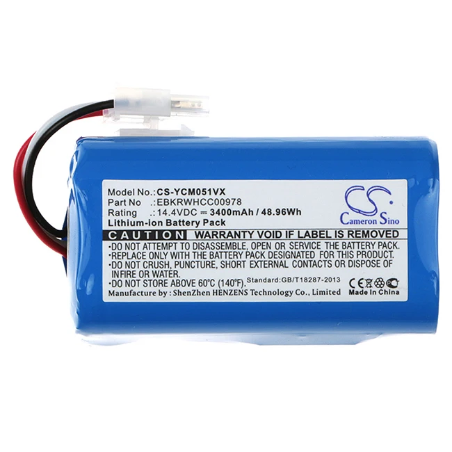 Vacuum 3400mAh Battery For iCLEBO EBKRTRHB000118-VE  EBKRWHCC00978 Yujin Robot EBKRBKDL001039 EBKRWHD00686