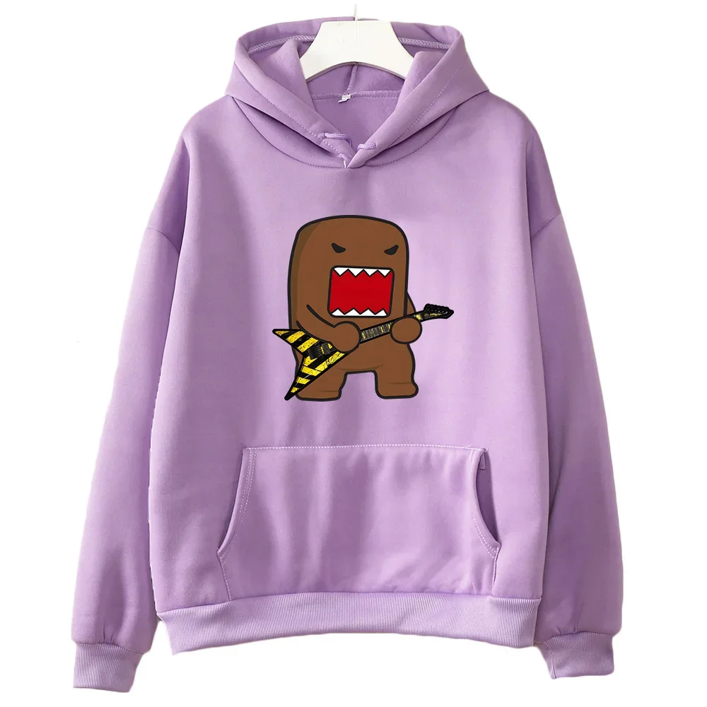 Domo Kun Japanese Anime Hoodies Cute Manga Print Clothes Unisex Autumn/winter Fleece Sweatshirt Long-sleeve O-neck Pullovers