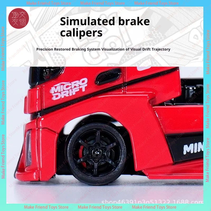 Mcarro Mc081 1:87 4wd شاحنة سيارة الانجراف سيارة التحكم عن بعد نسخة Mcarro Mc081 1:87 Mini 4wd Rc الانجراف شاحنة عالية السرعة الكهربائية