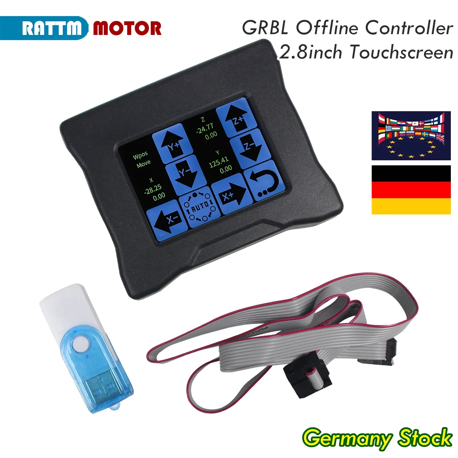 CNC Touchscreen Offline Controller 2.8inch TFT Screen GRBL Offline Control for 3018 3018 Pro Max 3020 Plus 4550 Milling Machine