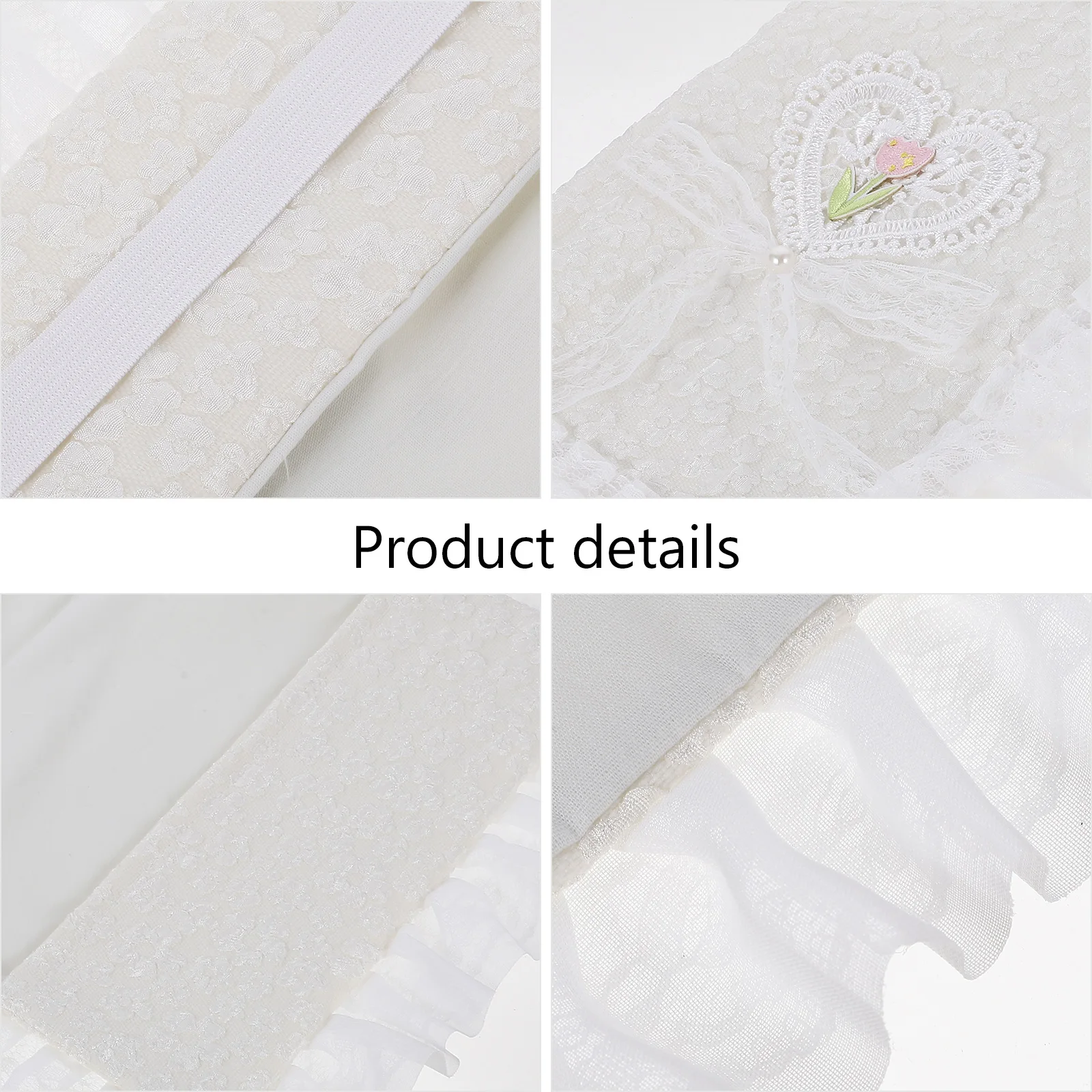 Funda de libro de encaje lavable, funda de tela para cuaderno, decoración protectora hecha a mano para libros, diseño bonito y ligero