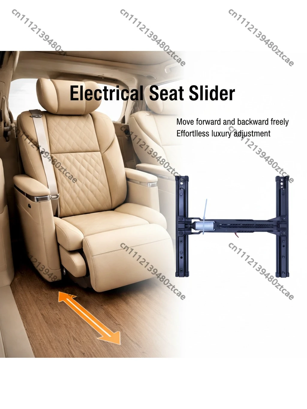2-Way Electric Slide Rail Auto Seat Base Frame Modification For Business Car RV