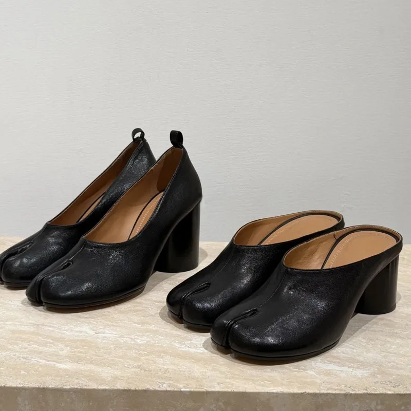 Sommermode Weiche Leder Split-Toe Damen Tabi Ballettschuhe Bequeme Damen Tanz-Mules Schuhe Zapatos De Mujer – Detail 10