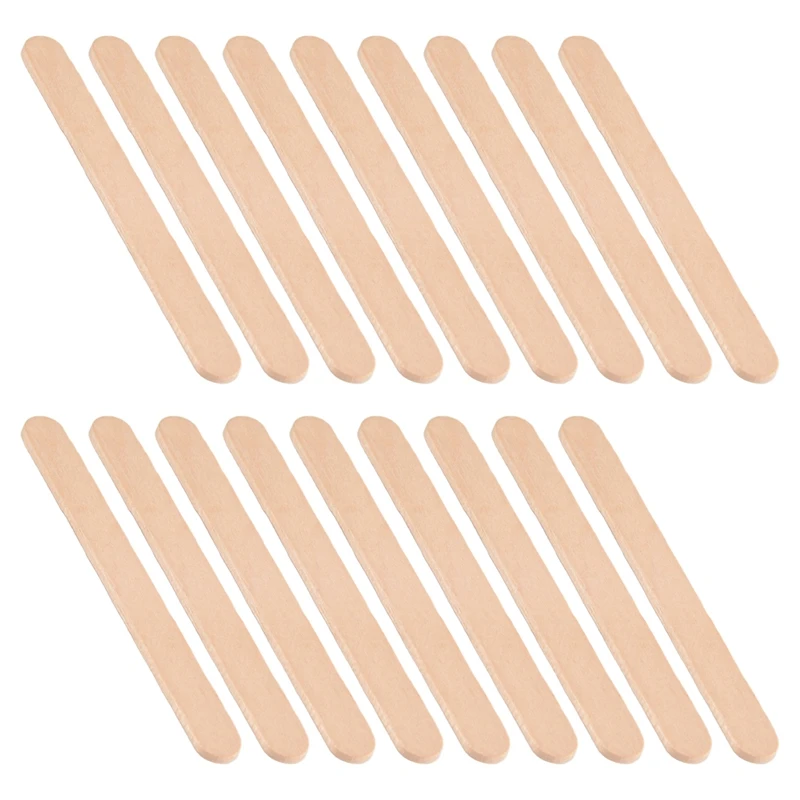 

[100 шт.] 3,6-дюймовые деревянные многоцелевые палочки, ремесло, мороженое, воск, депрессор языка, деревянные палочки Durable-A