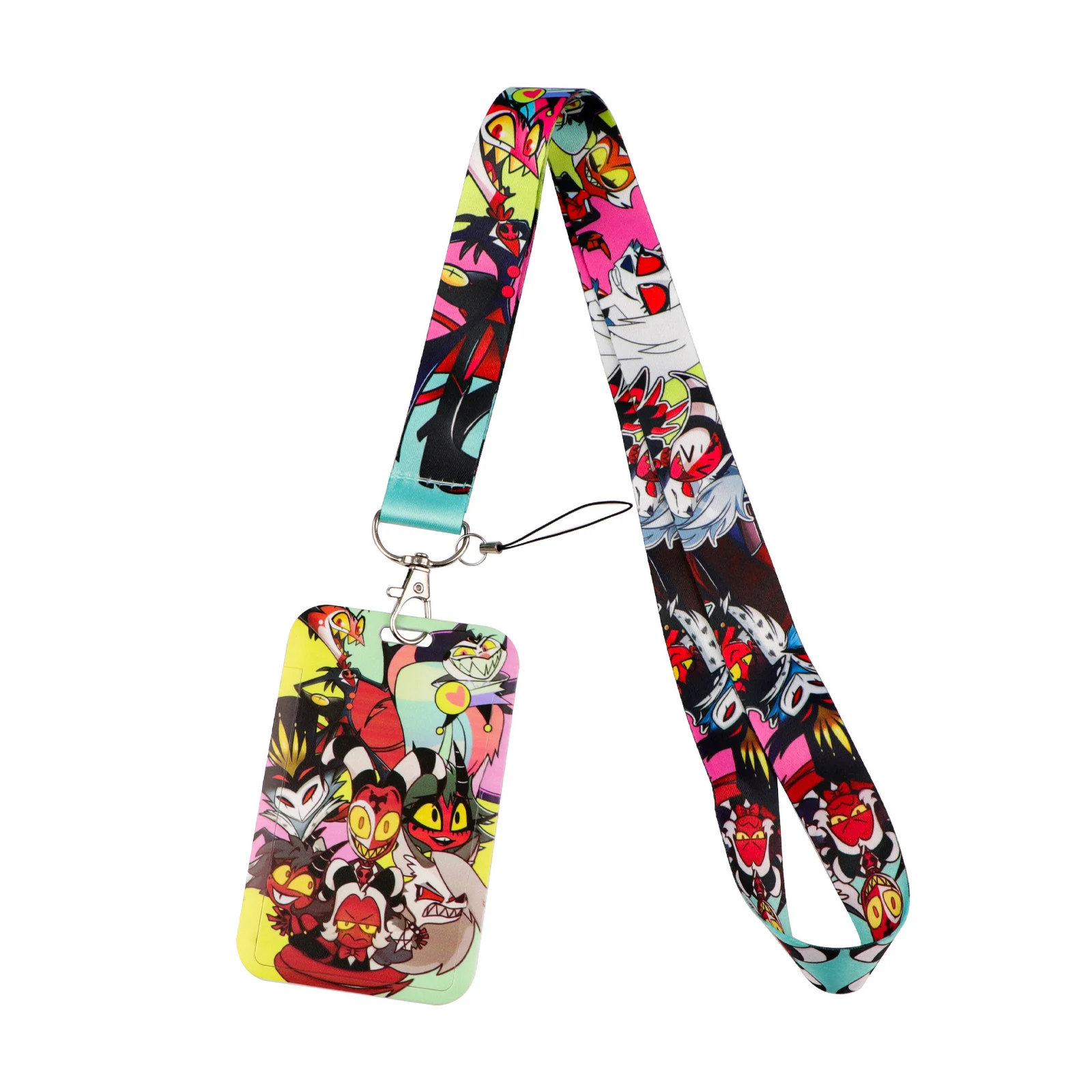 Cartoon TV Demon Lanyard For Keys ID Credit Card Cover Badge Holder Phone Charm Women Key Lanyard Keychain Accessories