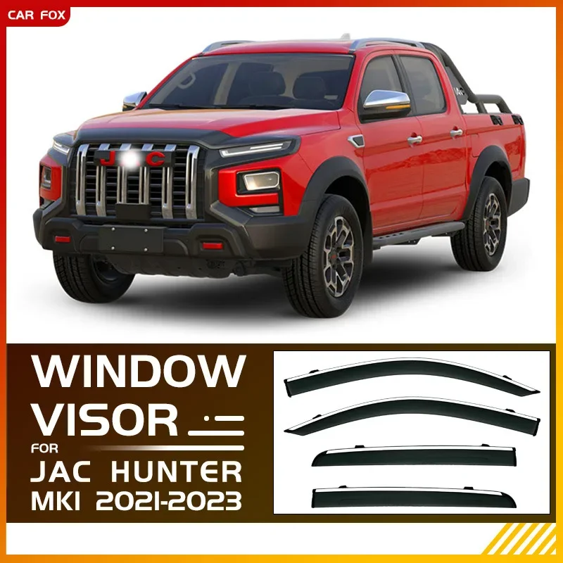 

4Pcs For JAC Hunter Pickup 2021+ Car Window Visor Awning Shelters Windshield Side Window Rain Sun Shade Auto Accessories