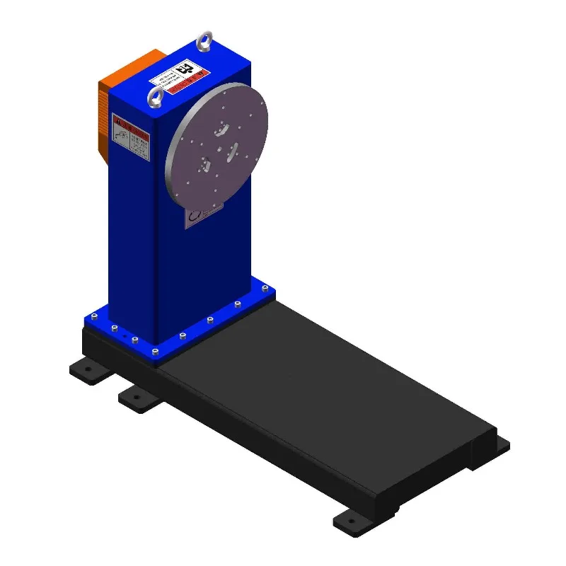 L-shaped single-axis rotary table with PLC control and servo drive for motor end cover welding assembly and manufacturing