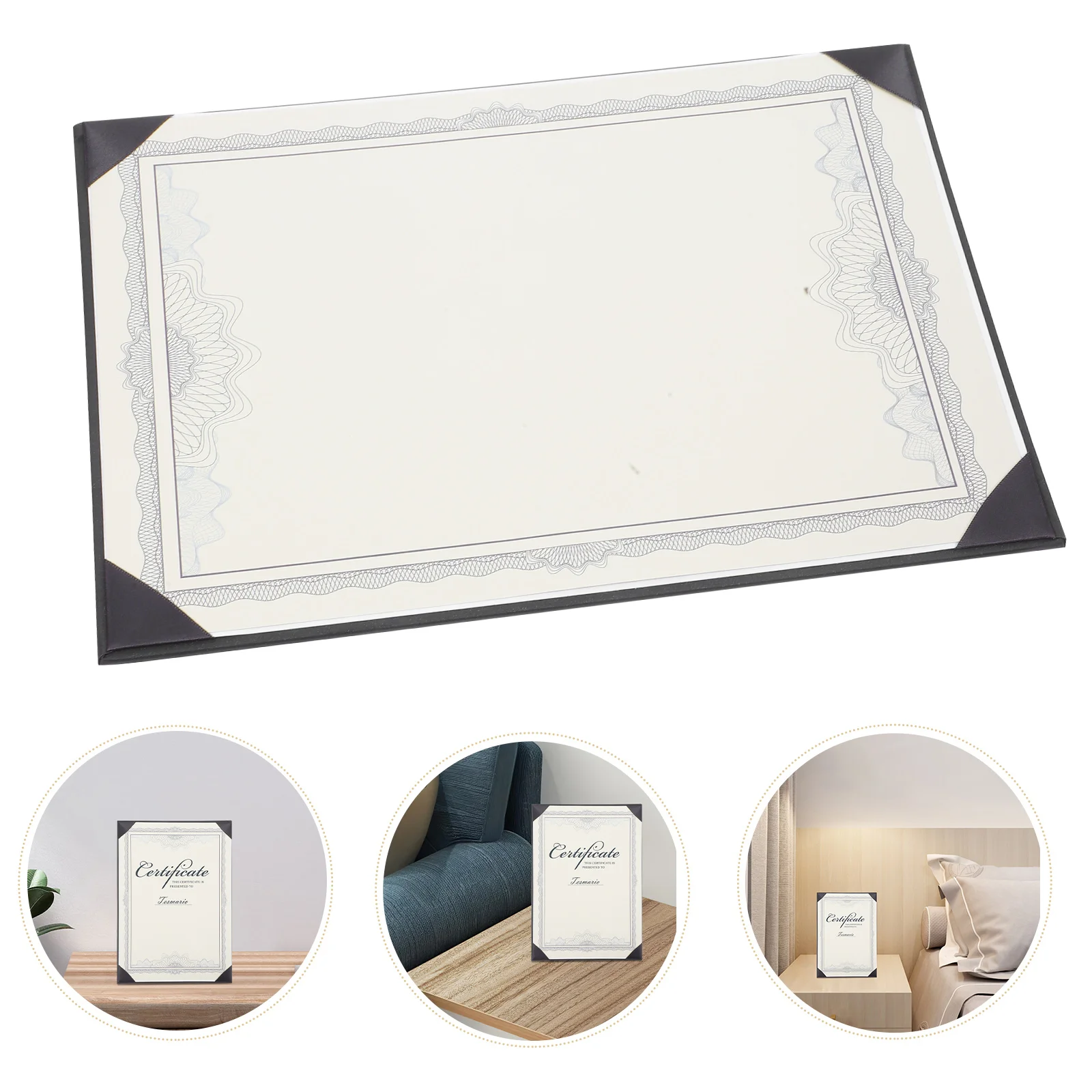 

College Diploma Frames Certificate Covers Display Graduation Photos Artworks Waterproof Paper Silk Cloth Portable
