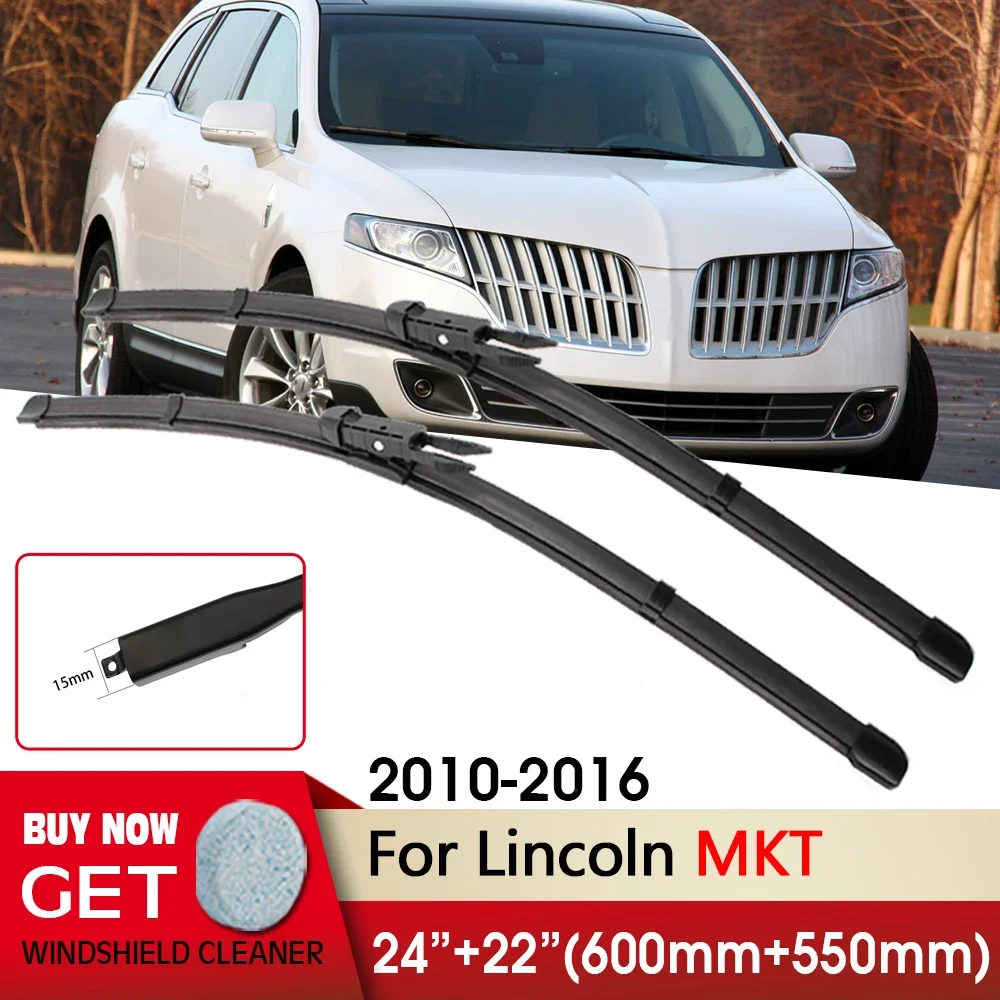 

Car Wiper RHD & LHD Front Wiper Blade 24"+22" For Lincoln MKT 2010-2016 Fit Pinch Tab Arm Windscreen Wipers Auto Accessories