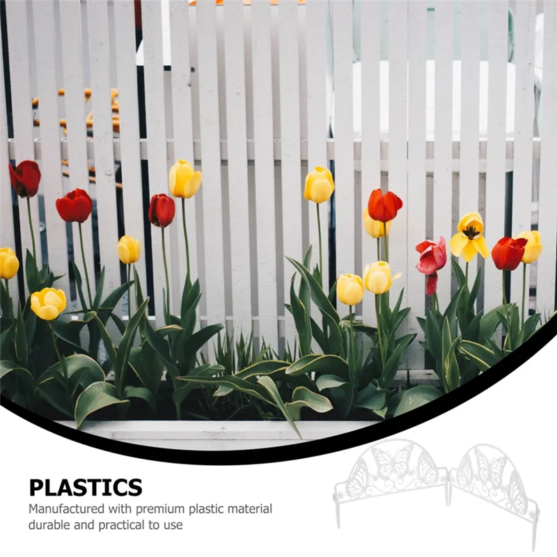 AB33-4Pcs Outdoor Fence Garden Fence Border Fence Ornament Lawn Fence Christmas Tree Ornaments Edging Borders Durable Easy To Us